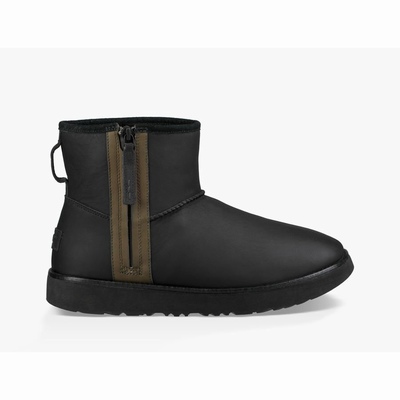 Waterproof UGG Classic Mini Zip Homem Pretas | PT-MDYUH